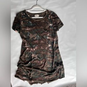 Distressed mini camp dress
